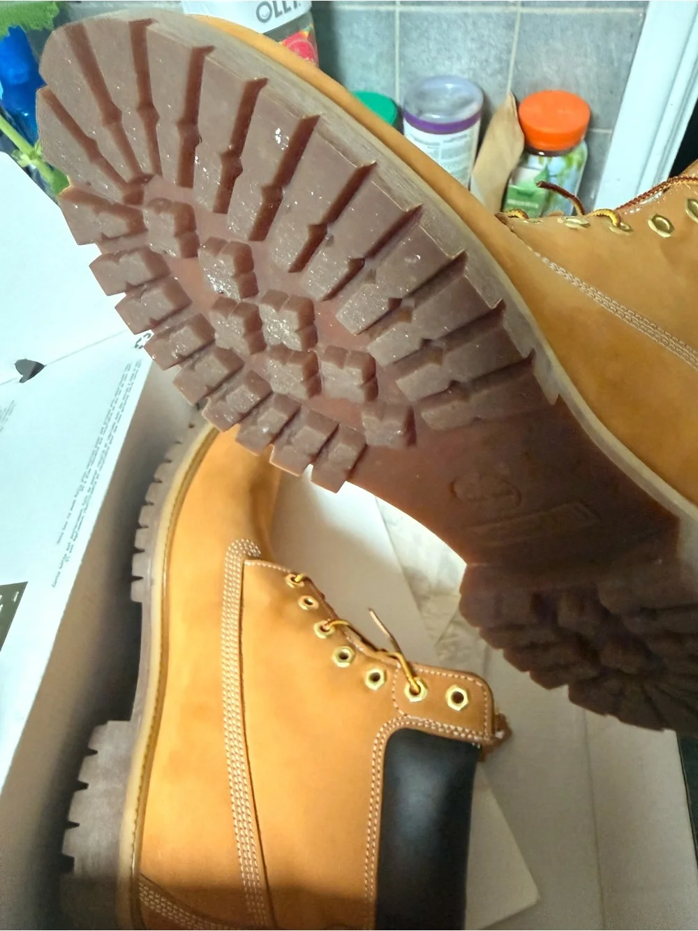 Timberland Orange Box with White Logo